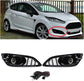 🔥🚗 Coppia Griglie Anteriori Honeycomb con Fendinebbia + Cablaggio per Ford Fiesta MK7 Zetec S Sport (2012-2017) – Look Sportivo e Funzionale!