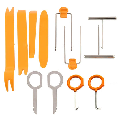 Set 12 Pezzi Strumenti di Rimozione per Auto – Kit Universale Smontaggio Pannelli, Autoradio e Interni