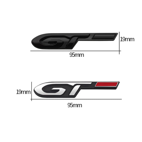 Emblema Posteriore 3D in Metallo per Peugeot – Adesivo Decorativo GT Compatibile con 206, 207, 208, 301, 307, 308, 406, 408, 508, 5008, 2008, 3008