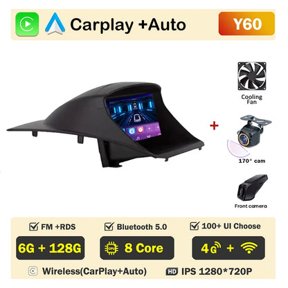 Autoradio Android 14 con CarPlay e Android Auto per Ford Fiesta MK7 2009-2017 – Navigatore GPS, WiFi e Lettore Multimediale