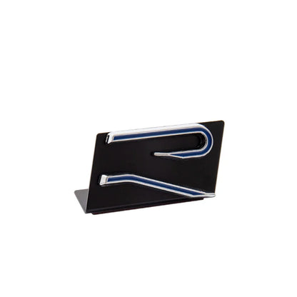 Logo “R” 3D in Metallo Cromato/Nero per VW Golf 8 MK8 – Emblema Griglia Anteriore & Baule Posteriore R-Line