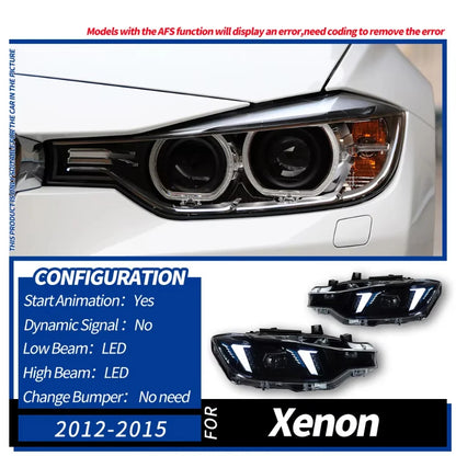 Fari LED per BMW Serie 3 F30 / F35 (2012-2019) – Proiettore, DRL, Design Plug & Play
