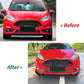Kit Spoiler Anteriore per Ford Fiesta MK6 ST (2012-2017) – Lip Splitter Diffusore in ABS Nero Lucido/Carbon Look