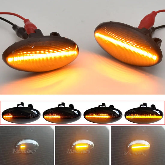 Luce Indicatore Laterale LED Dinamica per Peugeot e Citroën – Compatibile con C1, C2, C3, C5, C6, 107, 206, 307, 407, 607, 1007, Berlingo, Jumpy