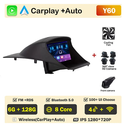 Autoradio Android 14 con CarPlay e Android Auto per Ford Fiesta MK7 2009-2017 – Navigatore GPS, WiFi e Lettore Multimediale