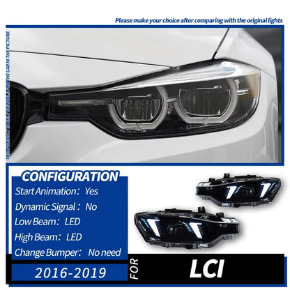 Fari LED per BMW Serie 3 F30 / F35 (2012-2019) – Proiettore, DRL, Design Plug & Play