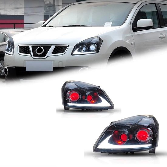 Fari LED per Nissan Qashqai (2008-2015) – Proiettore, DRL, Design Plug & Play