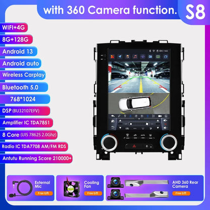 Autoradio Android 13 con Schermo 9.7” e Telecamera 360° – Compatibile con Renault Koleos, Megane 4, Samsung SM6, Talisman (2017-2019) – CarPlay, Android Auto, GPS, 4G