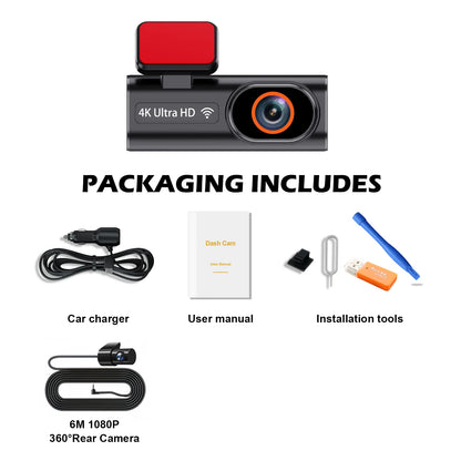 Premium 4K Dual Lens Dash Cam – Your Digital Shield of Safety and Style 