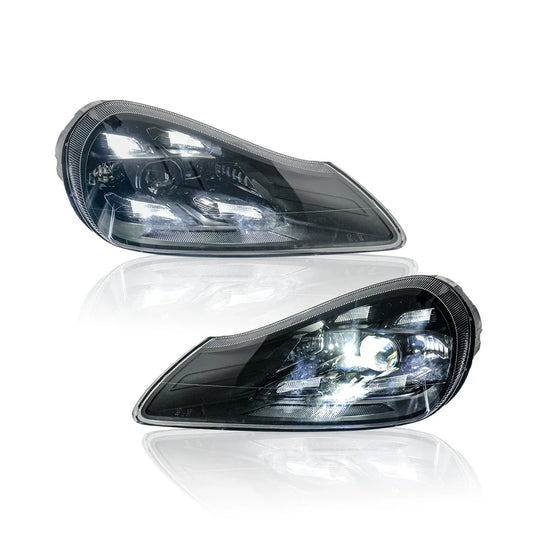 Fari LED per Porsche Cayenne 957 (2007-2010) – Design Aggiornato, DRL, Indicatori Dinamici
