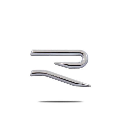 Logo “R” 3D in Metallo Cromato/Nero per VW Golf 8 MK8 – Emblema Griglia Anteriore & Baule Posteriore R-Line