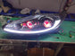 Faro Anteriore LED con Angel Eyes per Ford Fiesta – DRL, Indicatori di Direzione e Look Sportivo