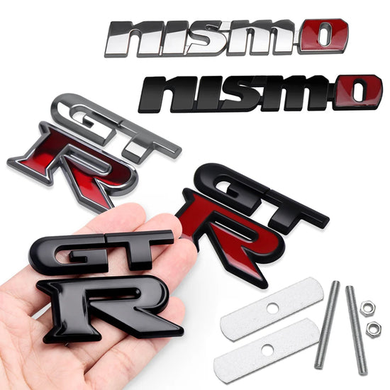 Emblema 3D per Nissan GTR Nismo – Logo per Cofano, Griglia Anteriore, Baule e Parafango Laterale