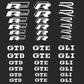 Set Adesivi Grafici per Pinze Freno Auto – Decalcomanie Racing Tuning Alta Temperatura per Volkswagen Golf, Polo, Jetta, Passat, Bora