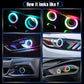 4PCS Anelli LED RGB Angel Eyes COB 12V/24V – Luci Decorative con Controllo App