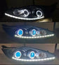 Faro Anteriore LED con Angel Eyes per Ford Fiesta – DRL, Indicatori di Direzione e Look Sportivo