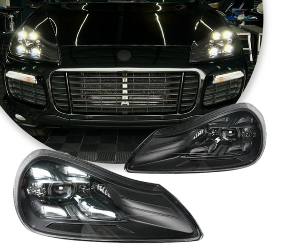 Fari LED per Porsche Cayenne 957 (2007-2010) – Design Aggiornato, DRL, Indicatori Dinamici