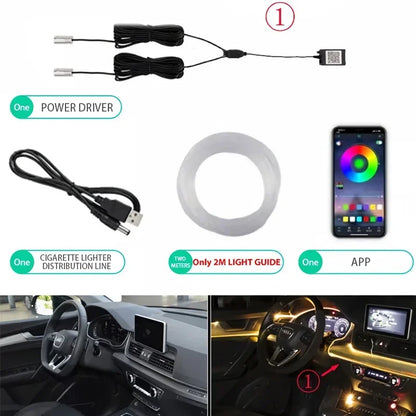🌈✨ RGB LED Neon Car Interior Lights – Ambient Lights with App and Music Sync! 🚘🎶