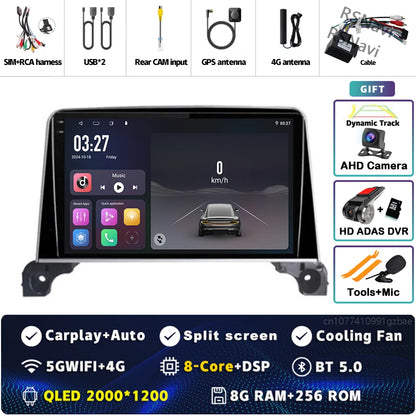 Android 14 CarPlay Autoradio 9" per Peugeot 3008, 4008, 5008 (2017-2020) – GPS, WiFi, DSP, Android Auto