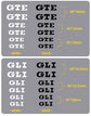 Set Adesivi Grafici per Pinze Freno Auto – Decalcomanie Racing Tuning Alta Temperatura per Volkswagen Golf, Polo, Jetta, Passat, Bora