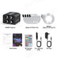 ✨ Kit Luce Stellare a Fibre Ottiche con Effetto Meteoriti – 4 Porte RGBW + Controllo Bluetooth/RF/Vocale