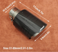 Terminale di Scarico Universale JDM in Fibra di Carbonio e Acciaio Inox – Nero Ovale – Ingresso 2” / 2,5” / 3”