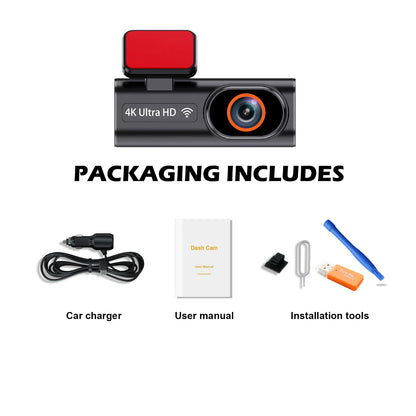Premium 4K Dual Lens Dash Cam – Your Digital Shield of Safety and Style 