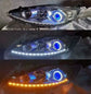 Faro Anteriore LED con Angel Eyes per Ford Fiesta – DRL, Indicatori di Direzione e Look Sportivo