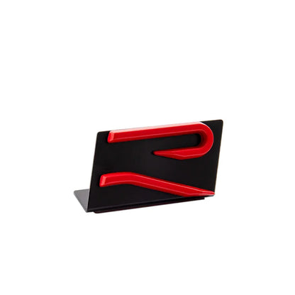 Logo “R” 3D in Metallo Cromato/Nero per VW Golf 8 MK8 – Emblema Griglia Anteriore & Baule Posteriore R-Line