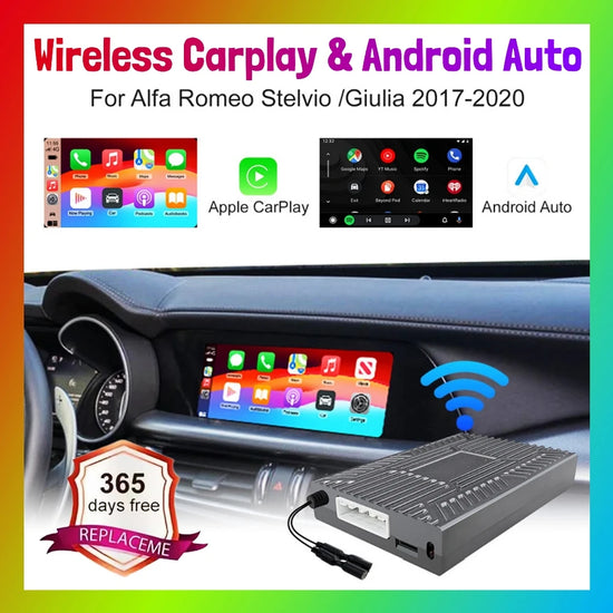 Modulo Wireless CarPlay & Android Auto per Alfa Romeo Stelvio / Giulia (2017-2020) – Aggiornamento Plug & Play