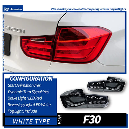 Fanali Posteriori LED per BMW Serie 3 F30 / F80 (2013-2018) – DRL, Luci Freno, Indicatori