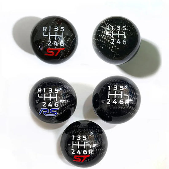 🏁 6 Marce Pomello Cambio in Vera Fibra di Carbonio per Ford Focus ST RS e Fiesta ST – Look Racing e Sensazione Premium! 🏎️