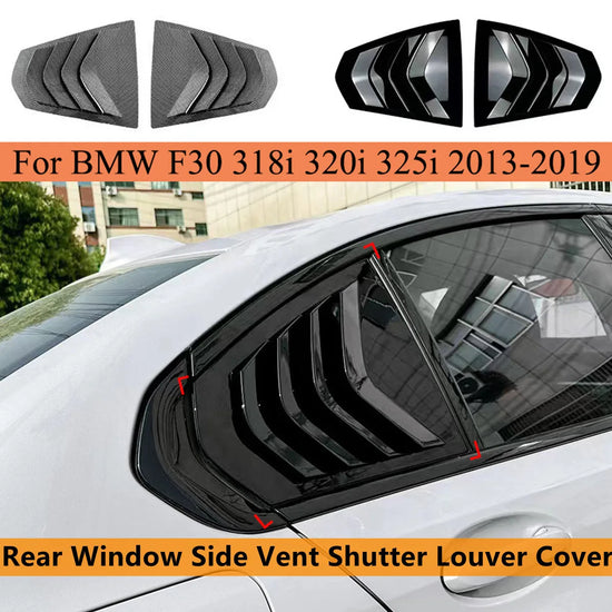 Rear Window Side Vent Gloss Black / Carbon Look – Stile Sportivo per BMW 3 Series F30 (2013-2019)
