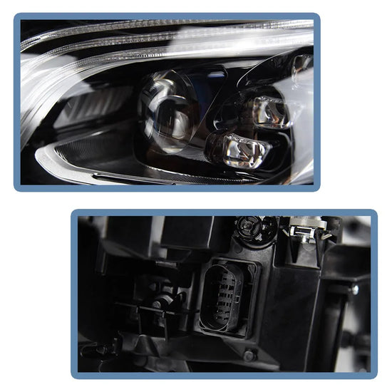 Fari LED per Mercedes Classe S W222 (2014-2017) – DRL, Funzione Adattiva, Indicatori Dinamici, Plug & Play