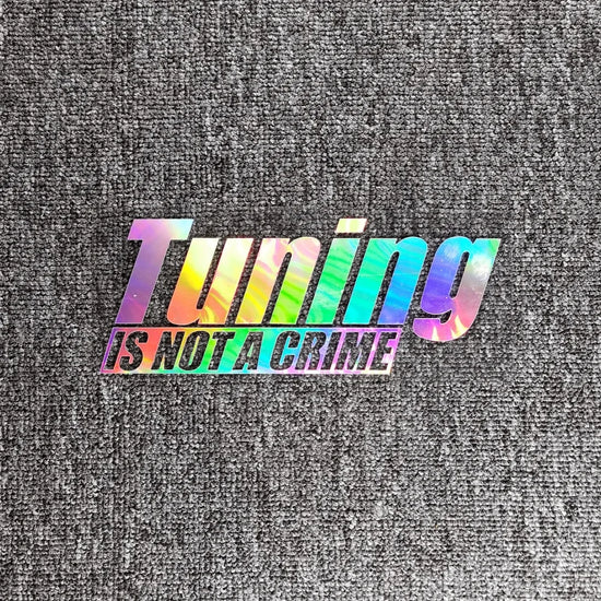 Sticker “Tuning Is Not A Crime” – Stile e Attitudine per la Tua Auto