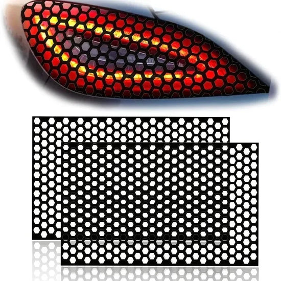 Honeycomb Tail Light Stickers – Dettaglio Premium per un Look Unico e Sportivo