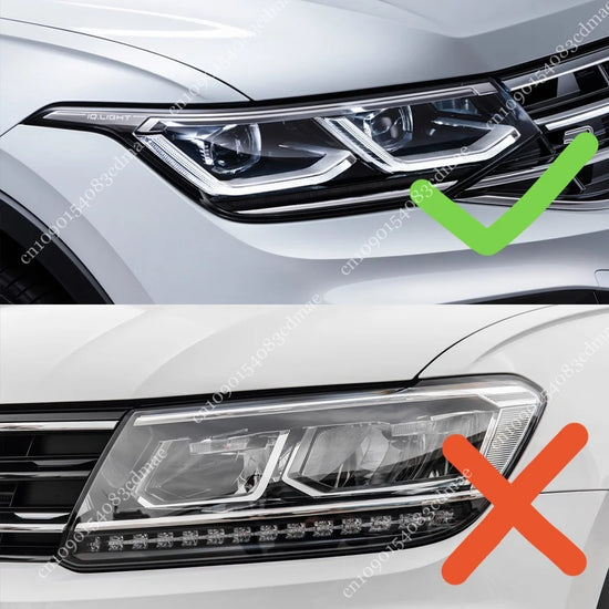 Sopracciglia fari nero lucido per Volkswagen Tiguan MK2 R / R-Line Facelift 2020-2023 – Copertura palpebre
