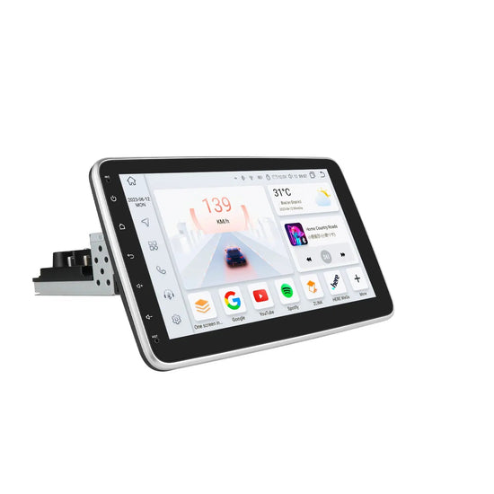 Autoradio 10.1" 360° Rotante – Android 13, CarPlay, Android Auto, GPS, 8+128GB, 1 DIN