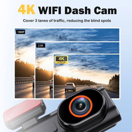 Dash Cam 4K Dual Lens Premium – La Tua Scudo Digitale di Sicurezza e Stile