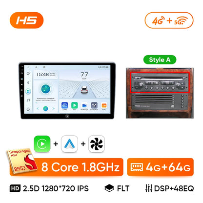 Autoradio Android 13 9" per Peugeot 307 (2002-2013) – Wireless CarPlay, Android Auto, GPS, 8GB RAM + 256GB ROM