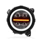 Fari LED per Jeep Wrangler 2018-2024 – DRL, Lenti Laser, Indicatori Dinamici Sequential