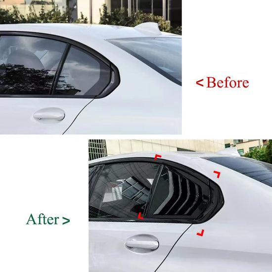 Rear Window Side Vent Gloss Black / Carbon Look – Stile Sportivo per BMW 3 Series F30 (2013-2019)