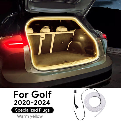Luce LED Bagagliaio in Silicone per Volkswagen Golf 6, 7, 8 e Polo MK5, MK6 – Bianco/Giallo Ultra Luminoso