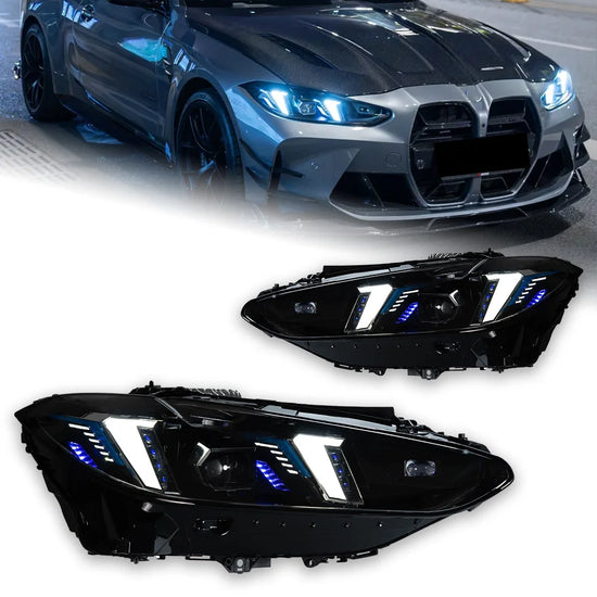 Fari LED con Lente Proiettore per BMW G22, G82, G29, M3, M4 (2019-2023) – DRL, Design Sportivo