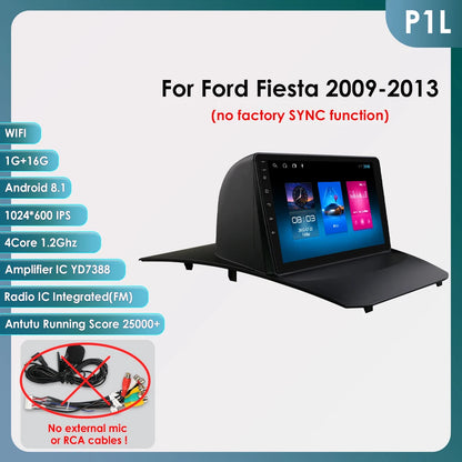 Autoradio Android 13 per Ford Fiesta (2009-2017) – Schermo 9”, CarPlay & Android Auto, GPS, 4G, DSP