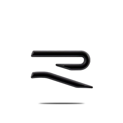 Logo “R” 3D in Metallo Cromato/Nero per VW Golf 8 MK8 – Emblema Griglia Anteriore & Baule Posteriore R-Line