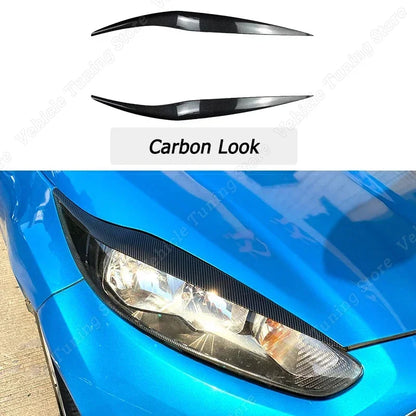 👁️‍🗨️ Eyelid Fari Anteriori per Ford Fiesta MK6 / MK6.5 (2008–2017) – Look Sportivo Nero Lucido o Effetto Carbonio