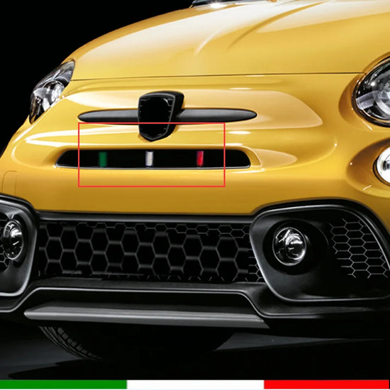 Adesivo in Vinile per Griglia Anteriore Fiat 500 Abarth (595/695) – Strisce Sportive Auto Waterproof