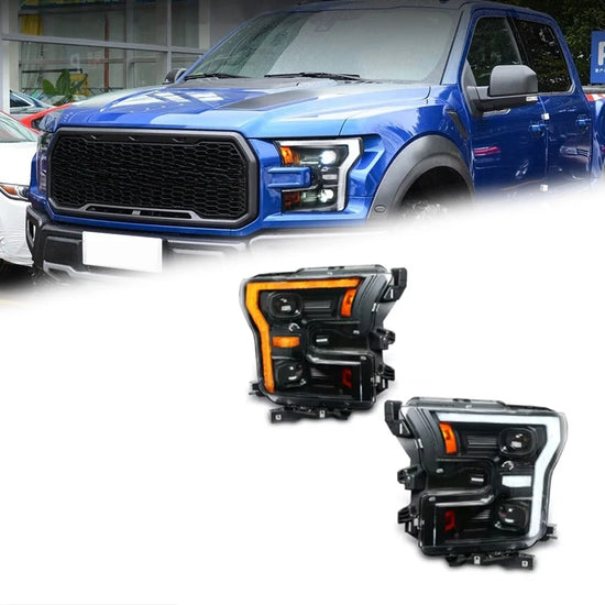 Fari Full LED per Ford Raptor F-150 (2015-2020) – Proiettore, DRL, Design Plug & Play
