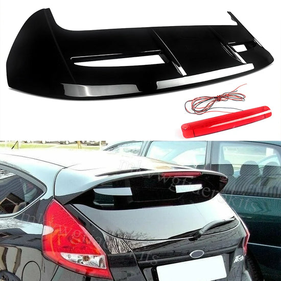Rear Spoiler Wing con Luci LED per Ford Fiesta Hatchback 2008-2019